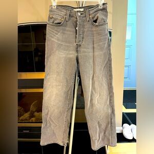 Levi's Ribcage Straight Ankle Grey Jeans